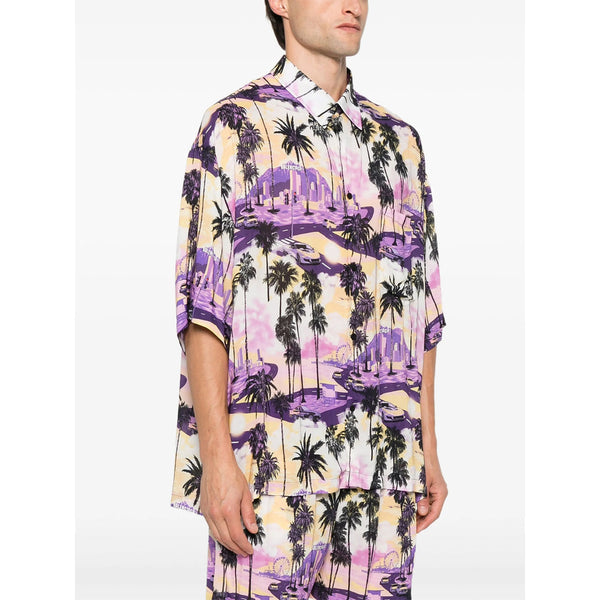 Balenciaga Tops? Balenciaga Purple Shirts Men Premium Designer Casual Top