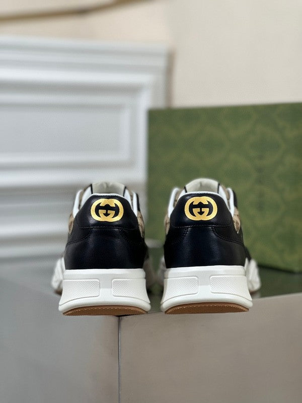 Gucci stone beige luxury sneakers view 4 classic court silhouette