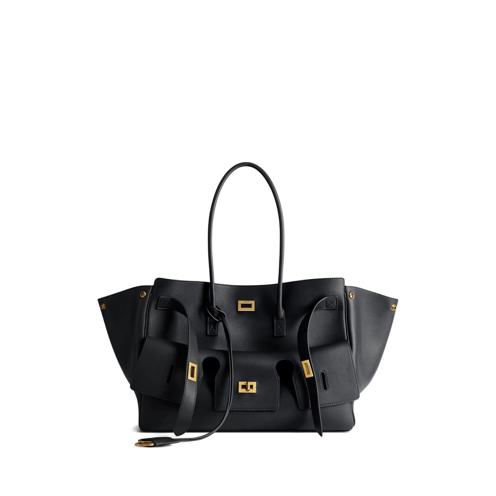 Balenciaga Bags? Balenciaga Black Shoulder Bags Women Luxury Designer Leather Handbag