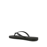 Close-up of Balenciaga sandals hardware and fine stitching