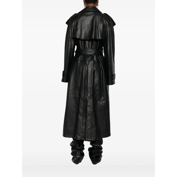 Balenciaga Accessories- Balenciaga Black Coats - Leather Coats Women Luxury Designer Fashion Accessory