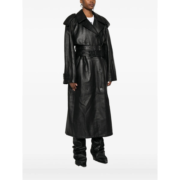 Balenciaga Accessories- Balenciaga Black Coats - Leather Coats Women Luxury Designer Fashion Accessory