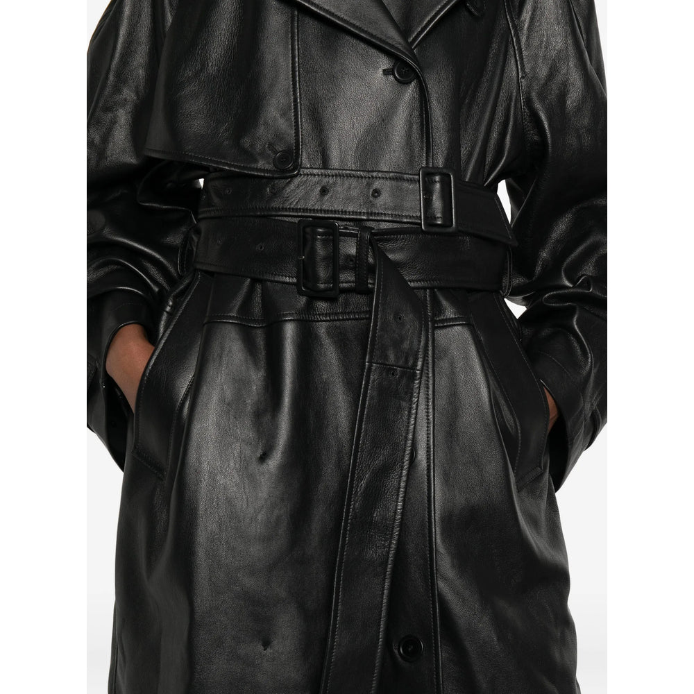 Balenciaga Accessories? Balenciaga Black Coats - Leather Coats Women Luxury Designer Fashion Accessory