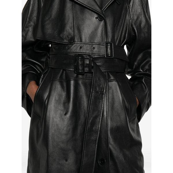 Balenciaga Accessories- Balenciaga Black Coats - Leather Coats Women Luxury Designer Fashion Accessory