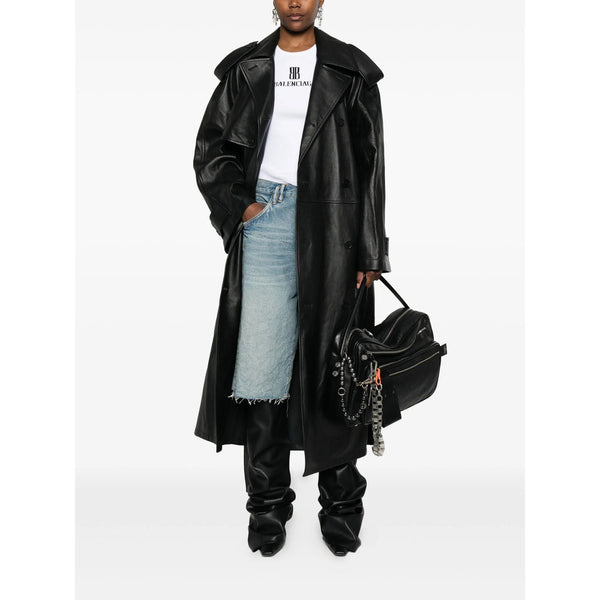 Balenciaga Accessories- Balenciaga Black Coats - Leather Coats Women Luxury Designer Fashion Accessory