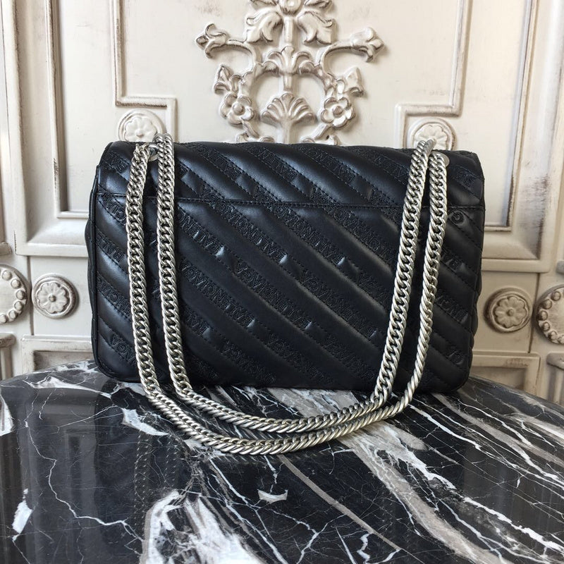 Sophisticated Faux Leather Handbag - Statement Silhouette | Women's Everyday Carry Handbag #841 - back view (image 4) of designer-inspired handbag