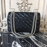 Sophisticated Faux Leather Handbag - Statement Silhouette | Women's Everyday Carry Handbag #841 - back view (image 4) of designer-inspired handbag