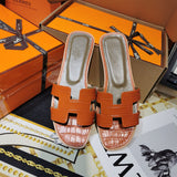 Hermes sandals Style 117 - styled lifestyle view