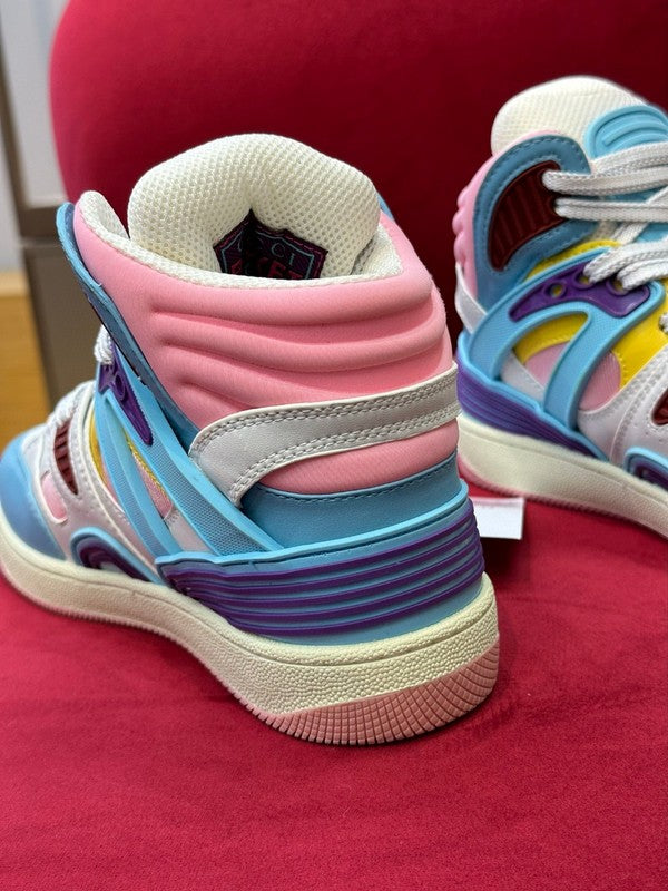 Gucci sneakers detailed view showing premium designer craftsmanship