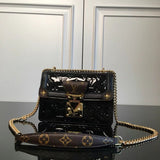 Front view of elevated refined women's handbag – women's luxury accessory