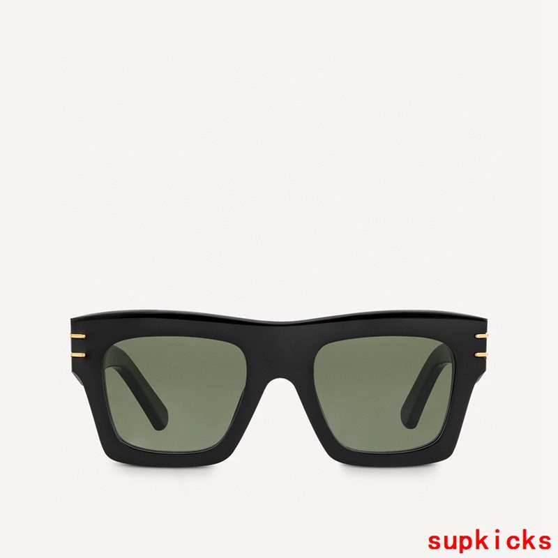 Close-up detail view of Louis Vuitton unisex sunglasses