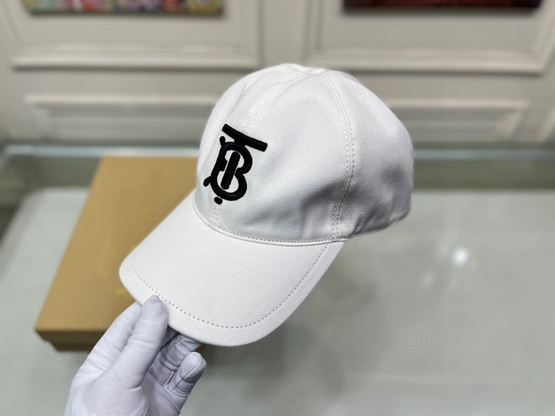 Angled view of Burberry unisex cap