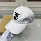 Angled view of Burberry unisex cap