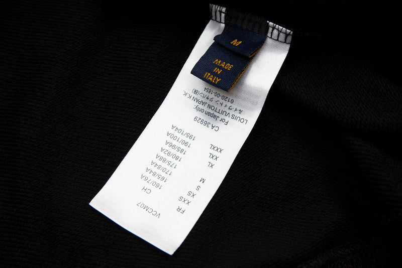 Back view of Louis Vuitton luxury clothing with monogram-inspired silhouette
