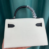 Understated bag shown from front angle