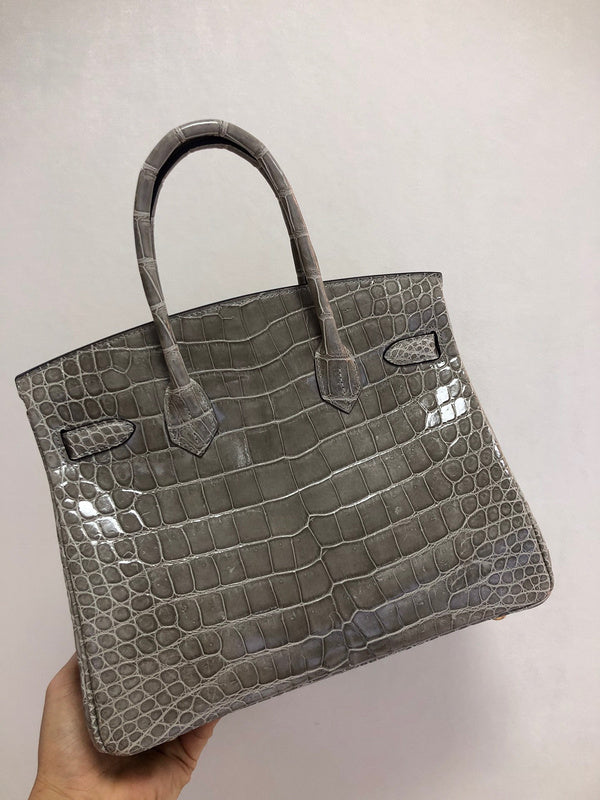Understated bag shown from front angle