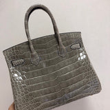 Understated bag shown from front angle