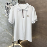 Back view of Moncler luxury clothing with signature branding