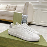 Gucci Designer sneakers in crisp white everyday casual design front view