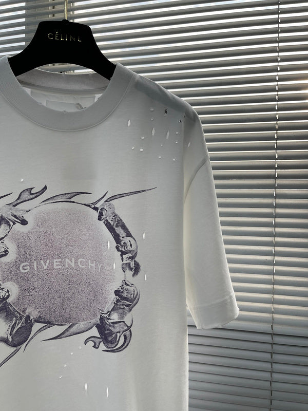 Close-up detail shot of Givenchy luxury clothing with contemporary cut