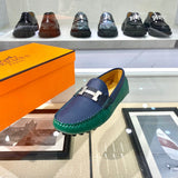 Hermès White Block Heel Pumps - Detail Shot of Craftsmanship