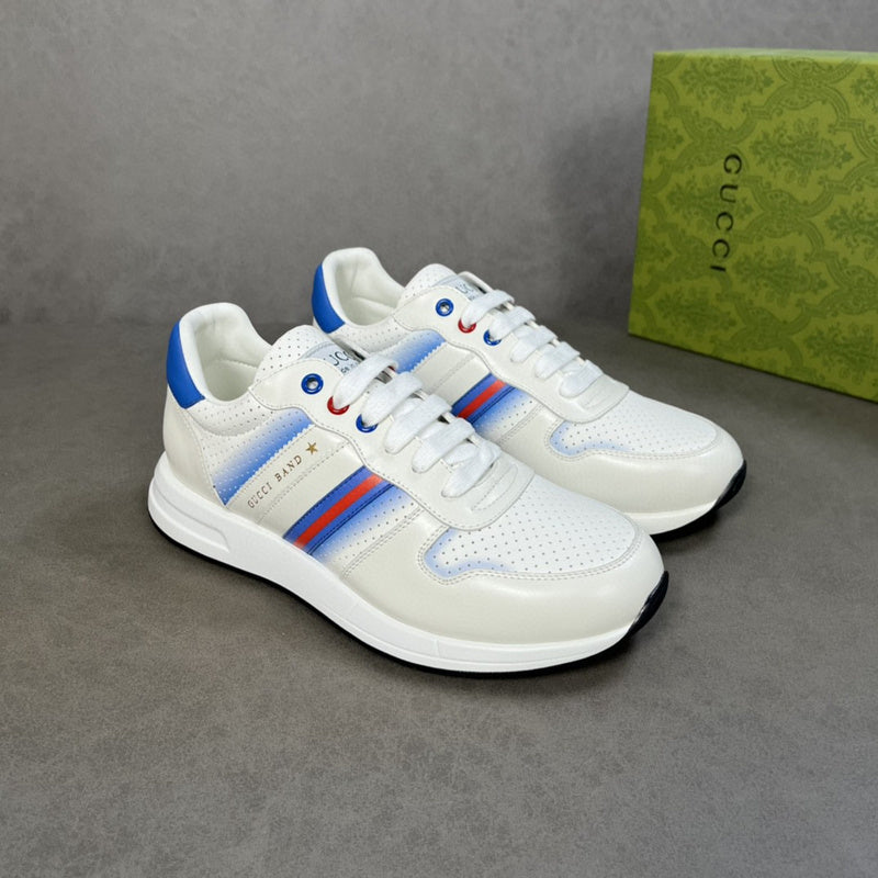 Gucci tonal black luxury sneakers view 9 classic court silhouette