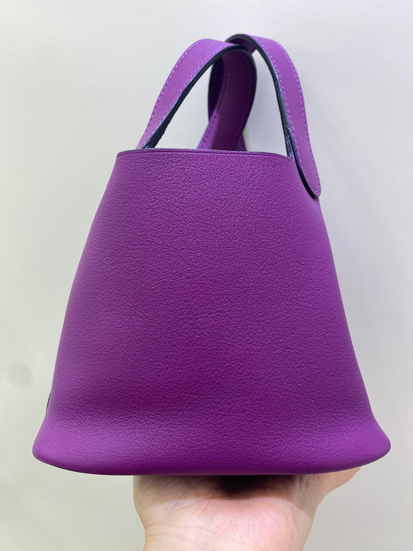Close-up detail of understated bag design