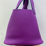 Close-up detail of understated bag design