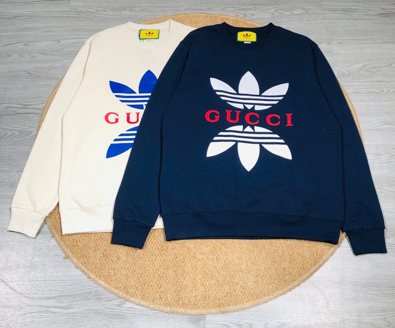 Back view of Gucci luxury clothing with monogram-inspired silhouette