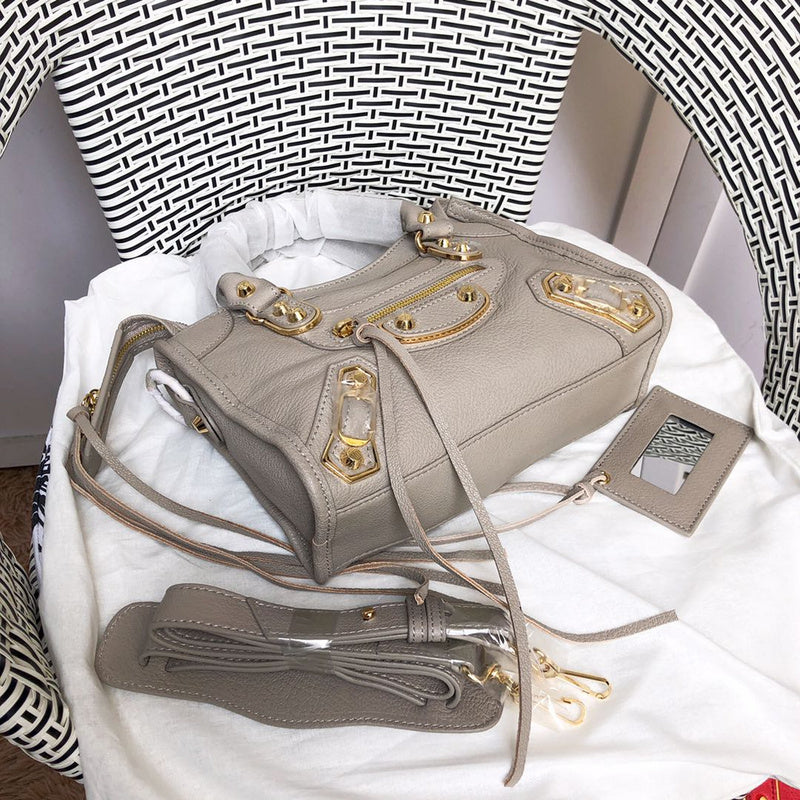 Back view of polished classic women's handbag – women's luxury accessory