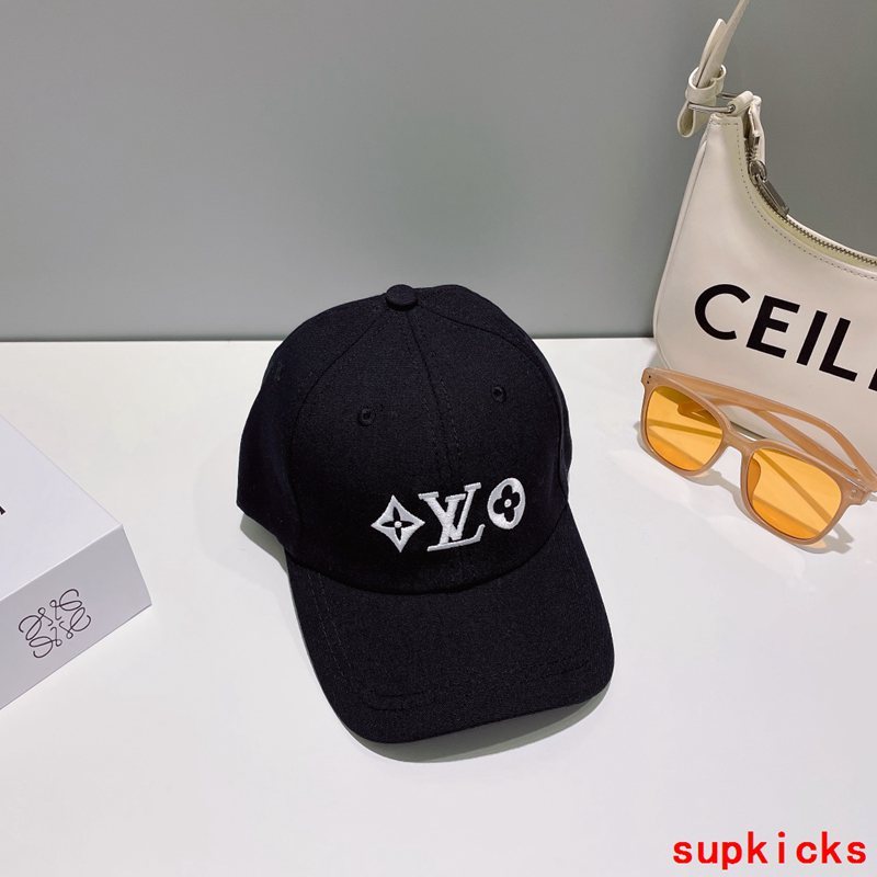 Close-up detail view of Louis Vuitton unisex cap