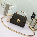 Side profile of structured refined women's handbag – women's premium purse