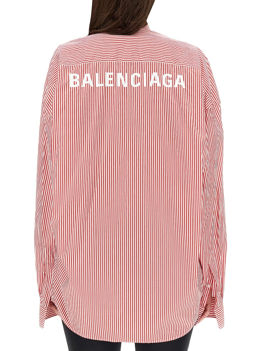 Balenciaga Tops? BALENCIAGA Oversized Logo Shirt for Women Elegant Everyday Designer Top