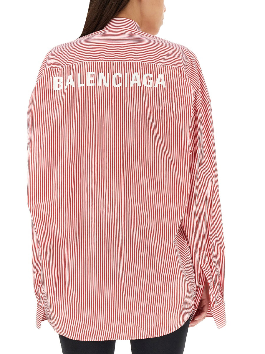 Balenciaga Tops? BALENCIAGA Oversized Logo Shirt for Women Elegant Everyday Designer Top