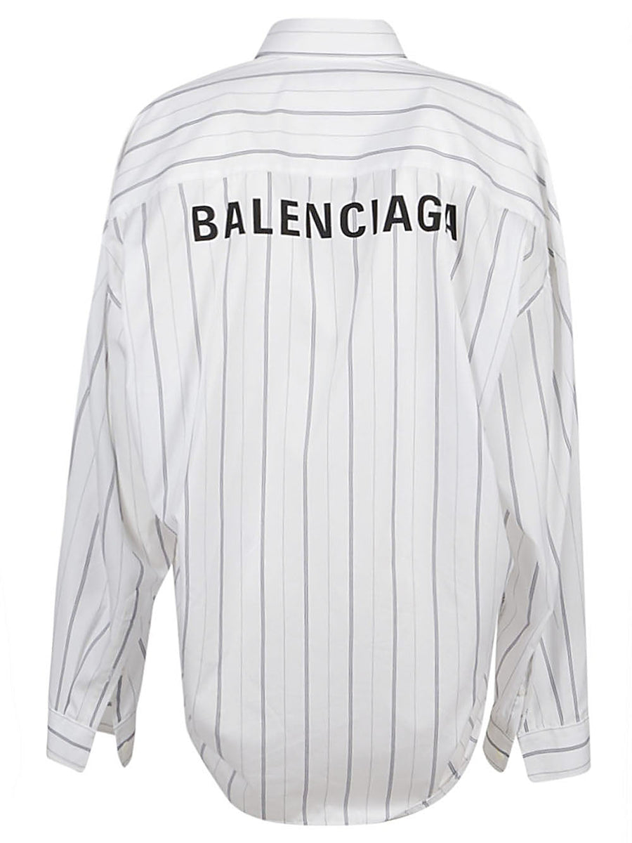 Balenciaga Tops? BALENCIAGA Oversized Logo Shirt for Women Elegant Everyday Designer Top