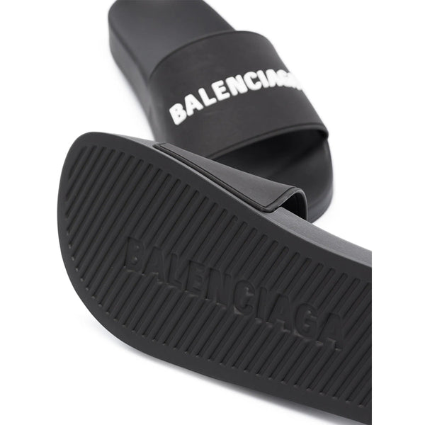 Balenciaga Shoes Balenciaga Black Flip-Flops & Slides Men Luxury Lifestyle Designer Footwear
