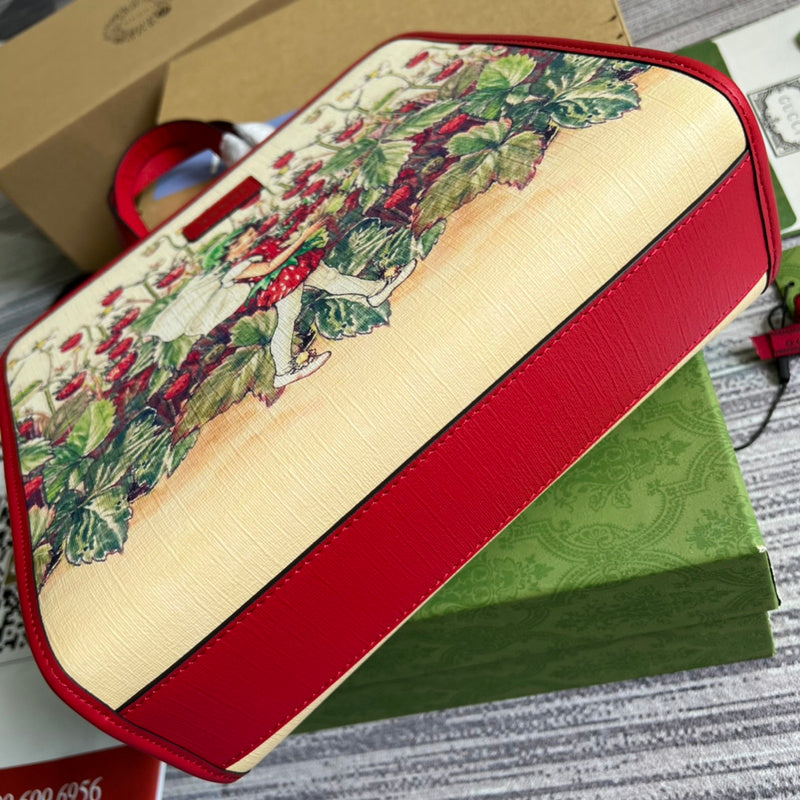 Understated bag shown from front angle