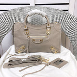 Side profile of signature premium women's handbag – women's everyday handbag