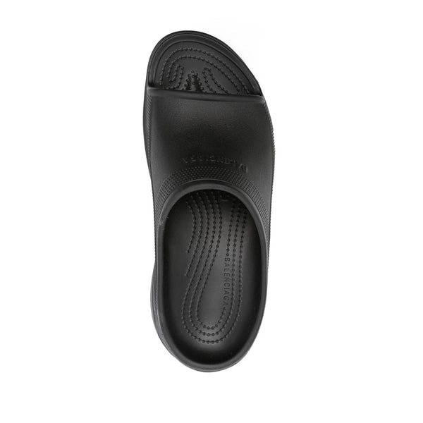 Balenciaga Shoes Balenciaga Black Flip-Flops & Slides Women Premium Designer Casual Shoes