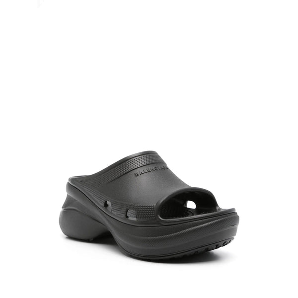Balenciaga Shoes Balenciaga Black Flip-Flops & Slides Women Premium Designer Casual Shoes
