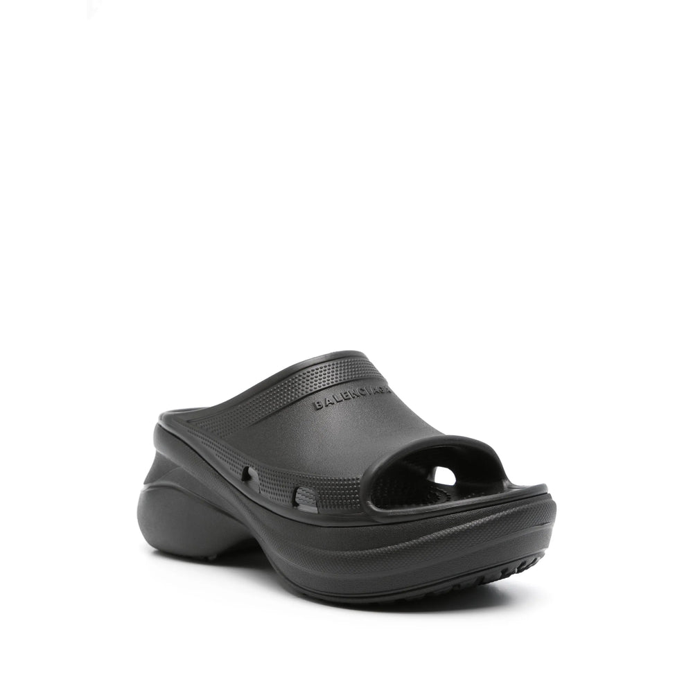Balenciaga Shoes- Balenciaga Black Flip-Flops & Slides Women Luxury Lifestyle Designer Footwear