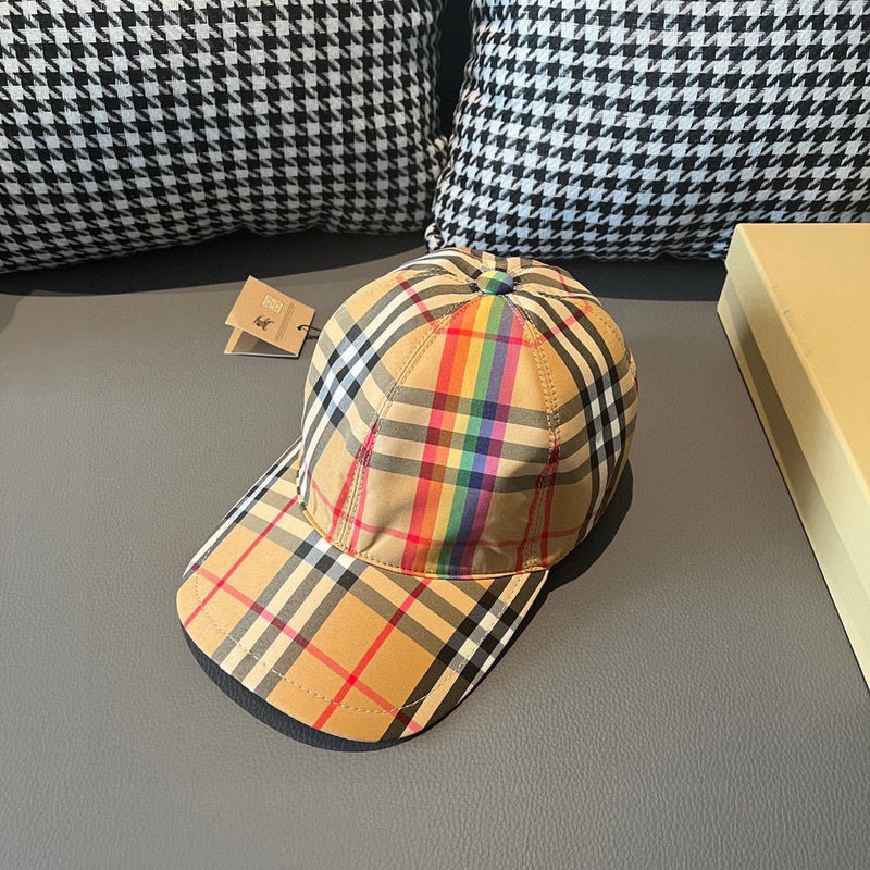 Close-up detail view of Burberry unisex cap