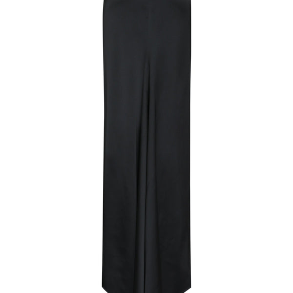 Balenciaga Skirts- BALENCIAGA Long Satin Skirt with Back Train Elegant Designer Casual Skirt