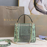 Polished Faux Leather Handbag - Premium Craftsmanship Detailing | Women's Premium Handbag #1795 - side angle view (image 2) of designer-inspired handbag