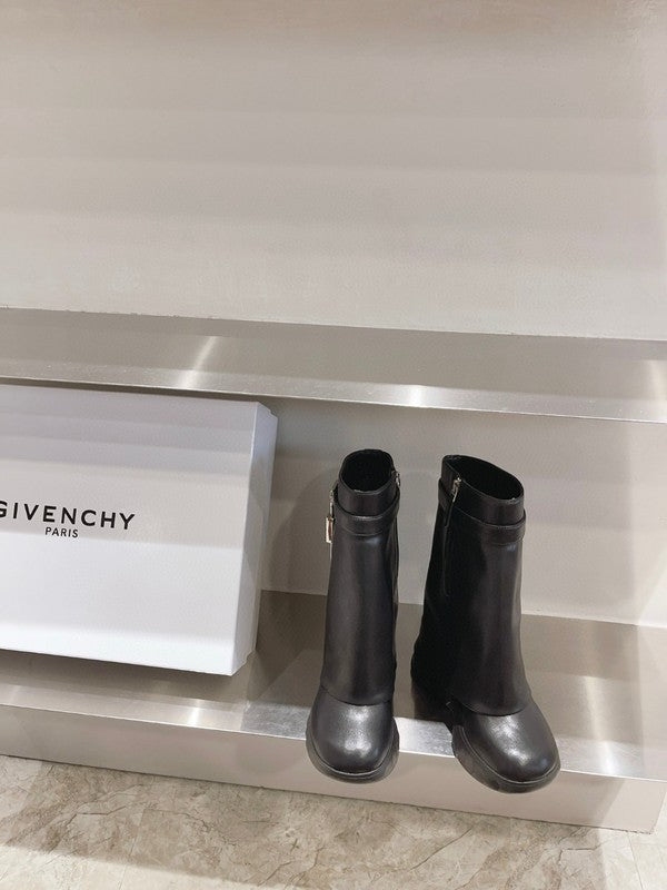 Givenchy Tan Ankle Boots - Close-Up Texture View