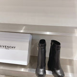 Givenchy Tan Ankle Boots - Close-Up Texture View