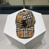 Close-up detail view of Burberry unisex cap