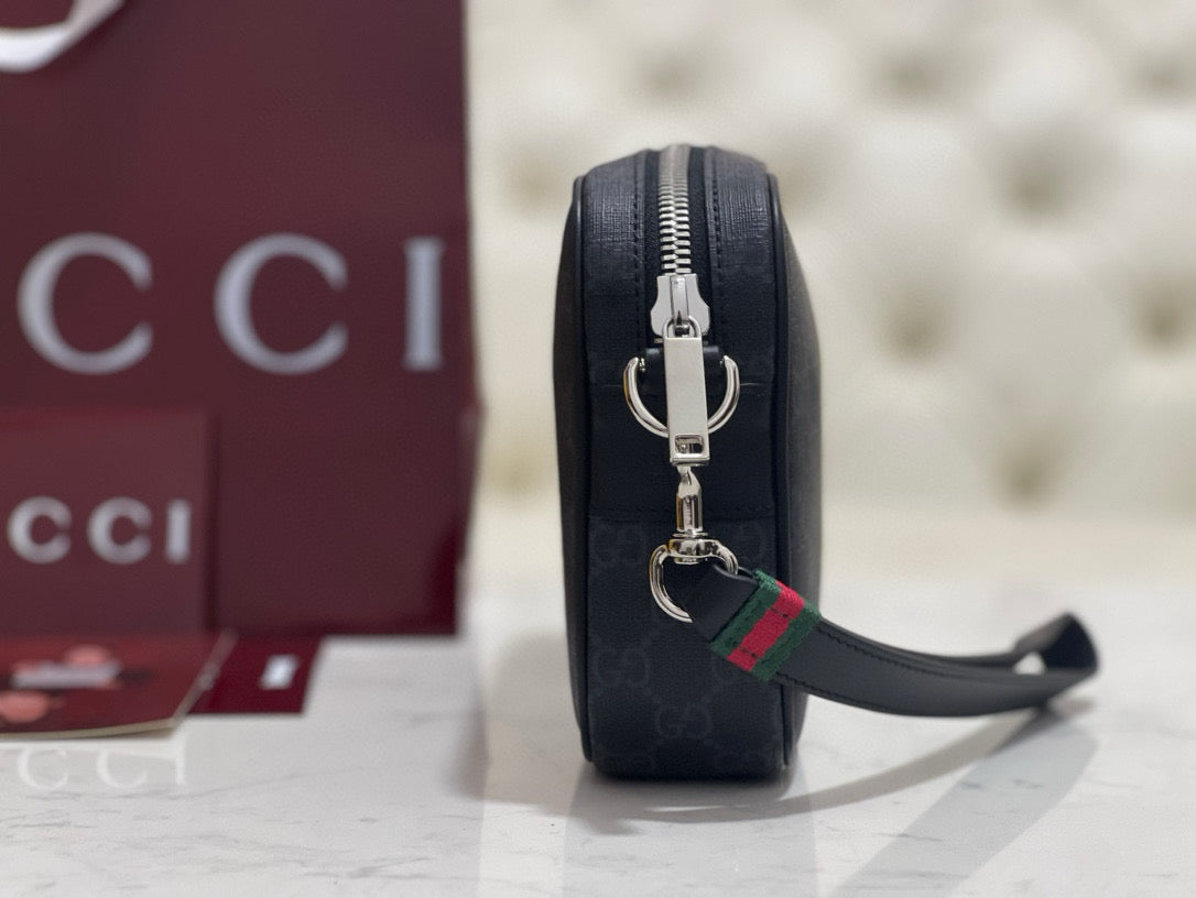Side profile of Gucci Pouch showcasing structured silhouette