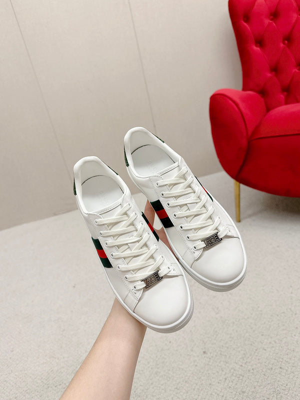 Gucci neutral cream luxury sneakers view 4 streetwear statement look