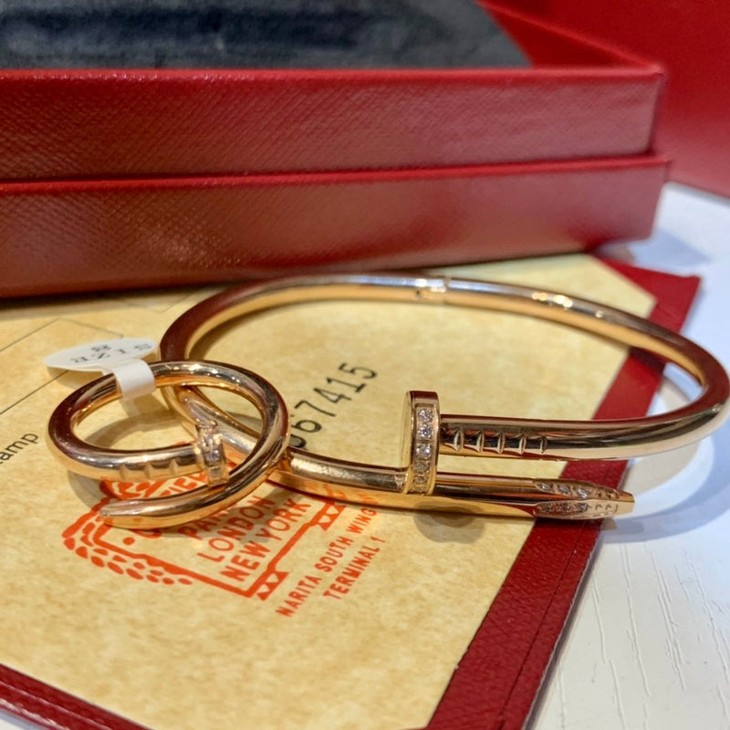 Close-up detail view of Cartier unisex jewelry piece